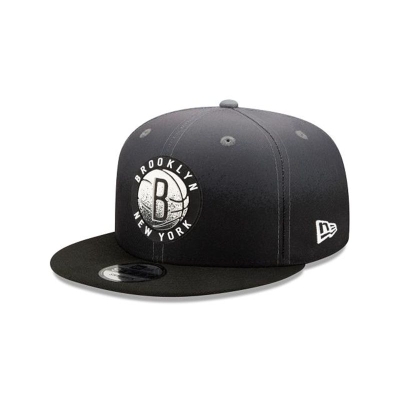 Brooklyn Nets Gorra | New Era NBA Back Half 9fifty Snapback Cap Mexico - Negros